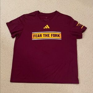 adidas ASU Maroon and Gold Kids Short Sleeve Tee